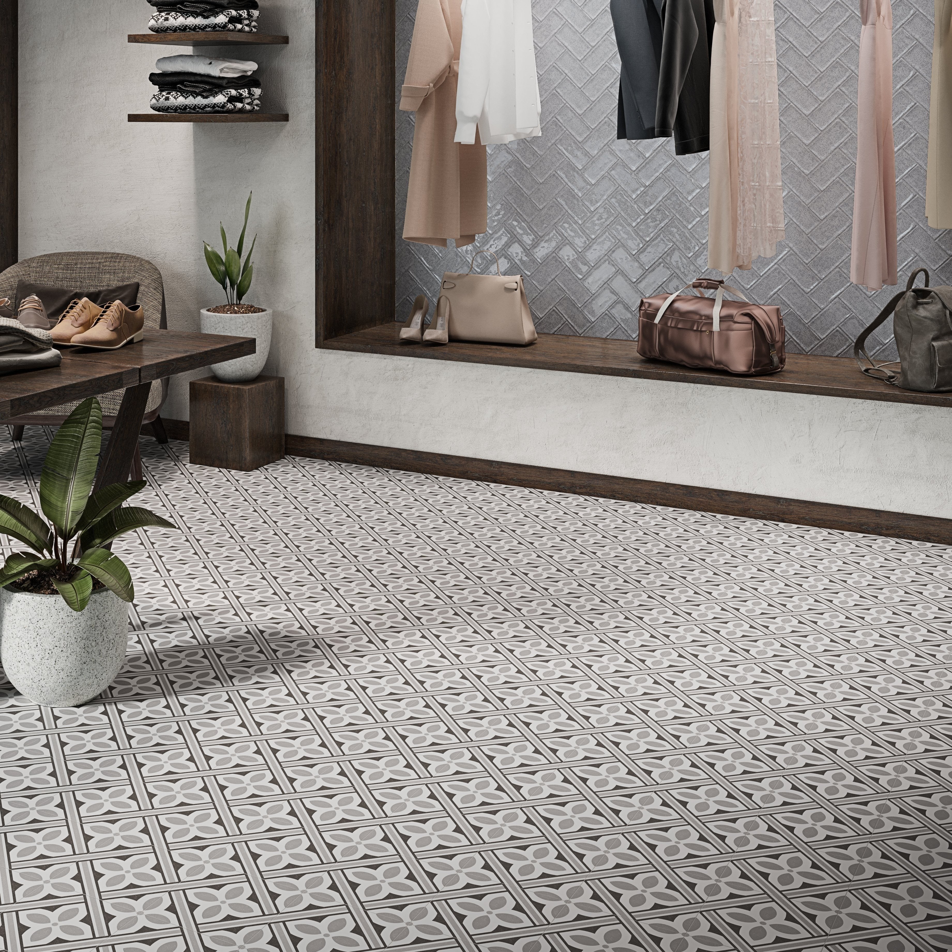 York bone, wall and floor tile, patterned tile porcelain tile.