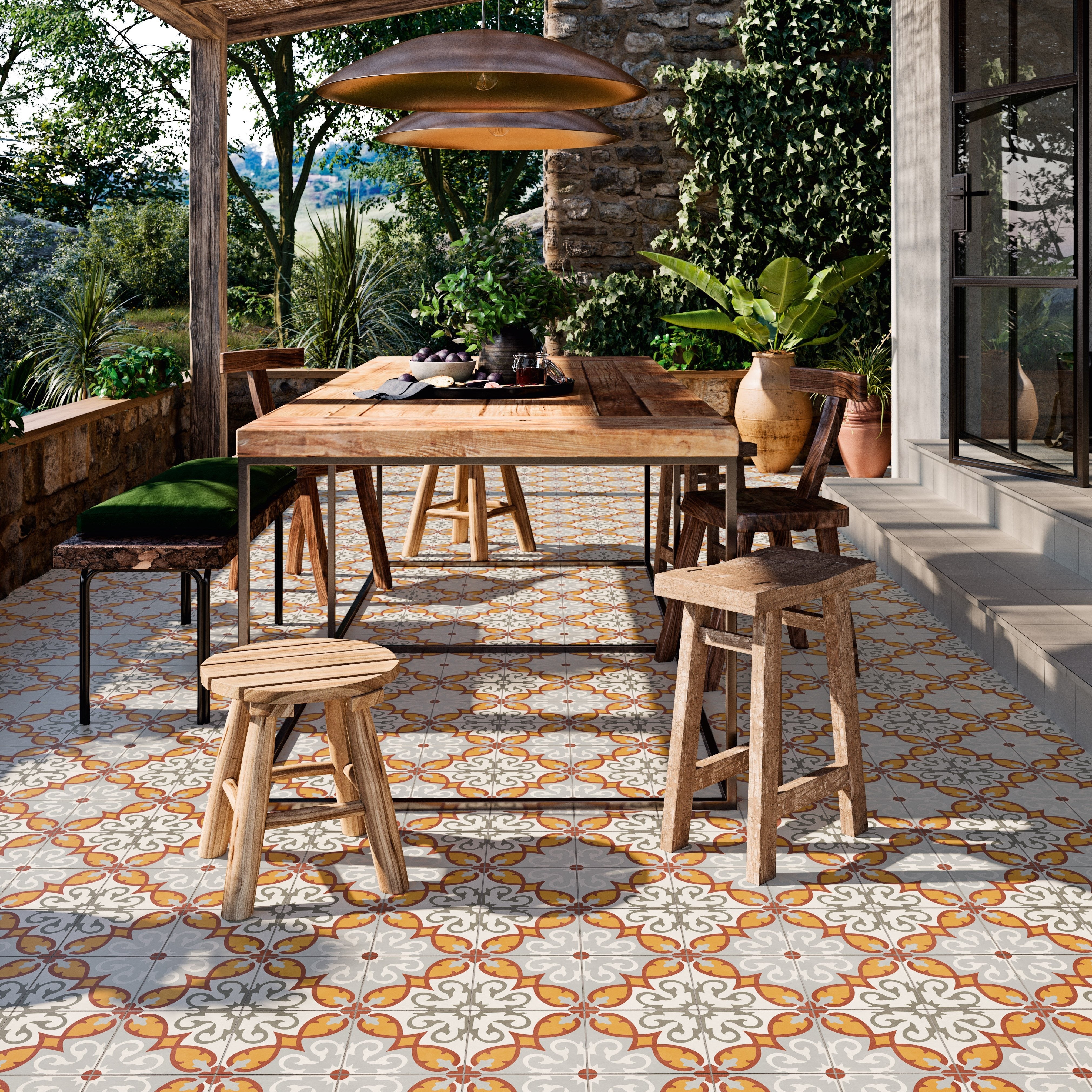 aparici, tiles, tile, outdoor tile, altea elda outdoor, altea elda tile, patterned tile.