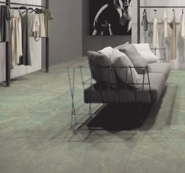 Modern interior design with a sofa, chair, and coffee table in a stylish room.