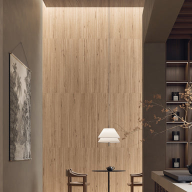 room setting image with wood effect tiles