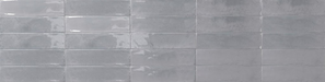 Panoramic view of gray tiles arranged in a grid pattern