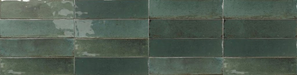 Green ceramic tiles with a glossy finish