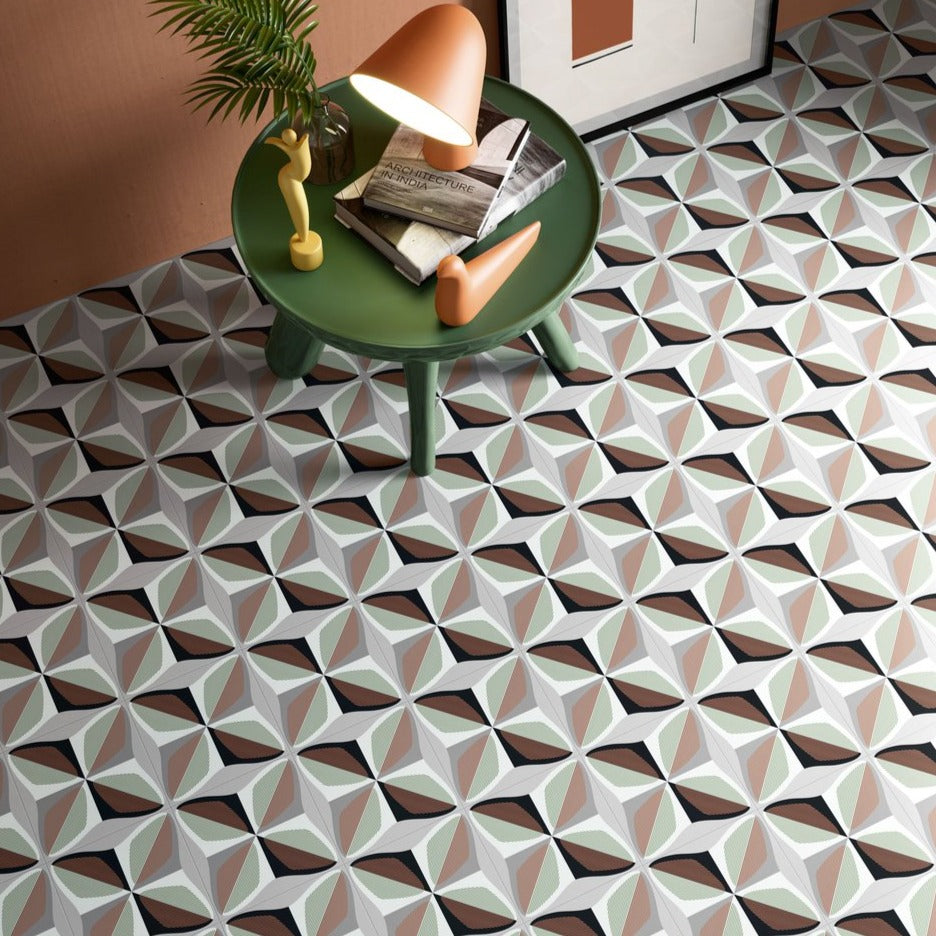 Ceramica Sant Agostino, fun collection, fun winter 2, patterned tiles, decretive tiles, square.