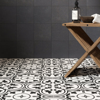 reverie 1 tile, porcelain tile, wall and floor tile, pattern tile.